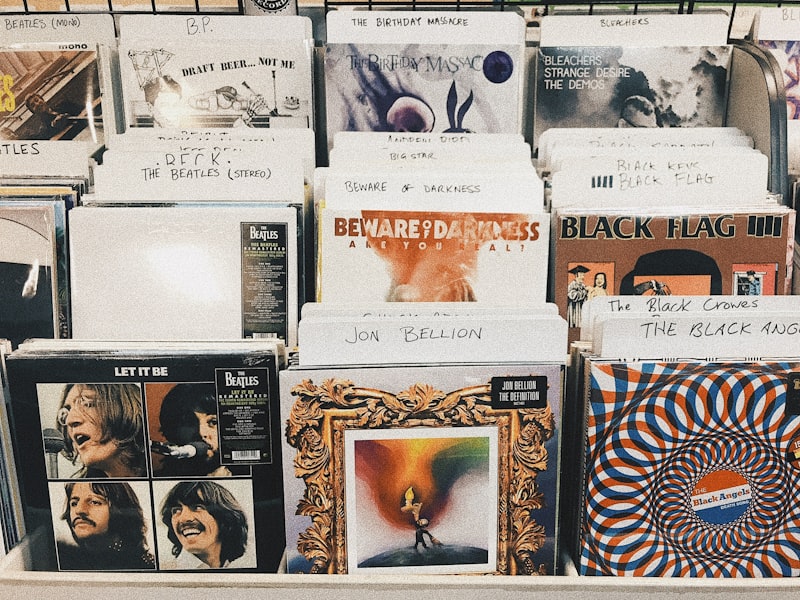 Vinyl Records and Music Merchandise Collection
